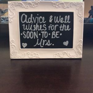 5x7 Advice and Well Wishes Sign for Bridal Shower